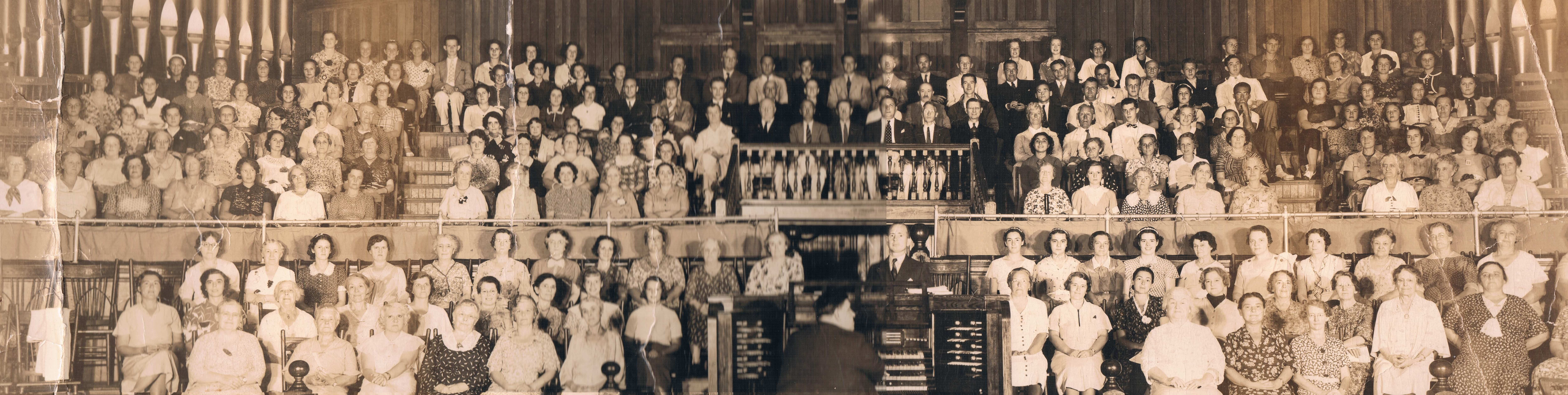 1937 Choir Photo - Director: Walter Eddows, Clarence Kohlman at the organ